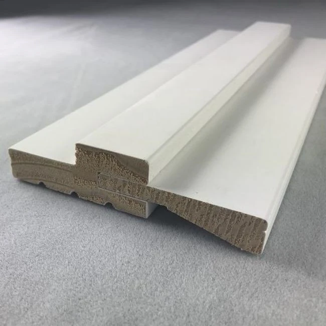 Solid White Primed Wood Door Frames For Doors