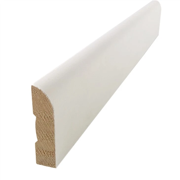 White Primed Finger Joint Moulding For Wood Skirting Board